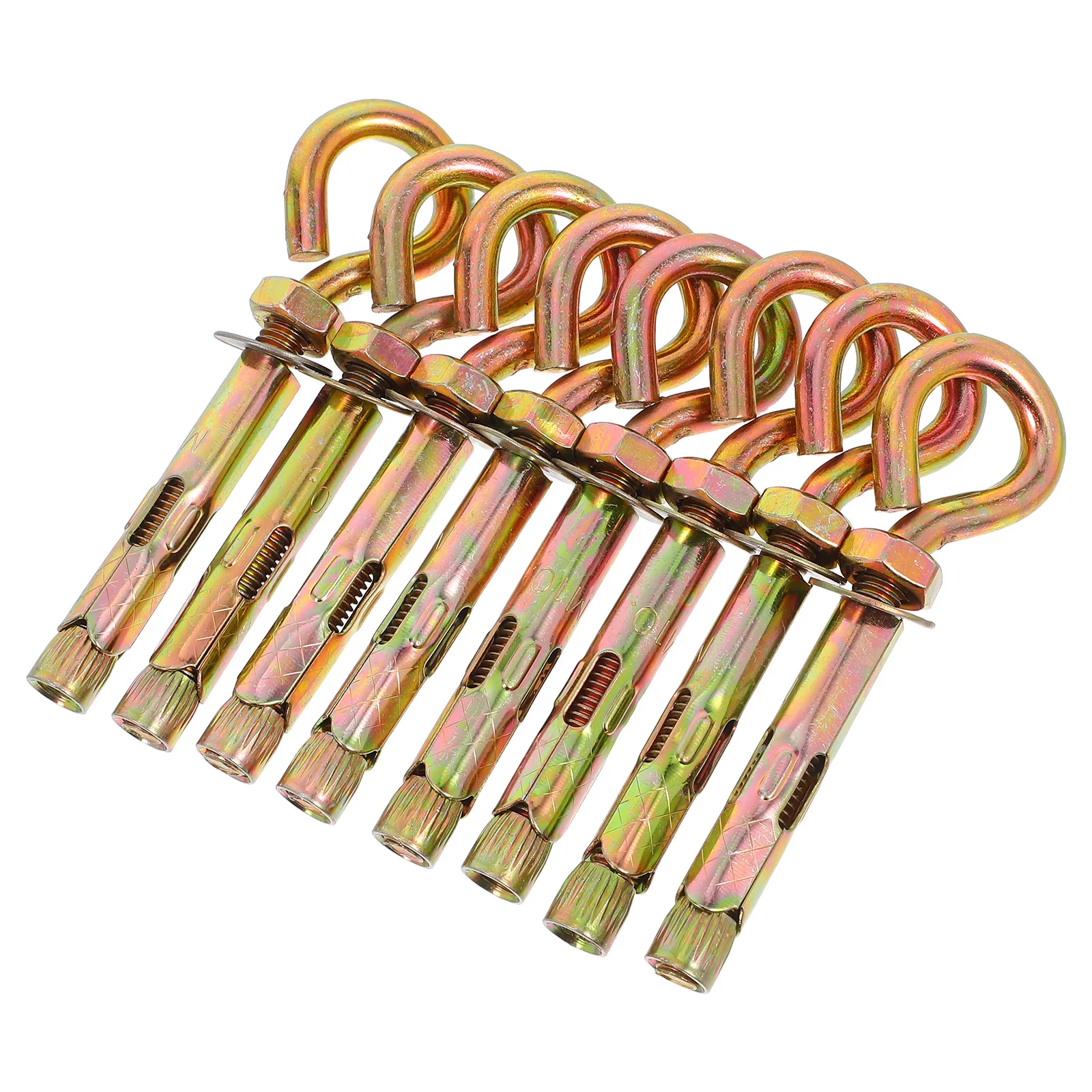 

8Pcs M8x80mm Carbon Steel Expansion Screw Hooks for Secure Fastening in Concrete Walls Robust Support Versatile Applications