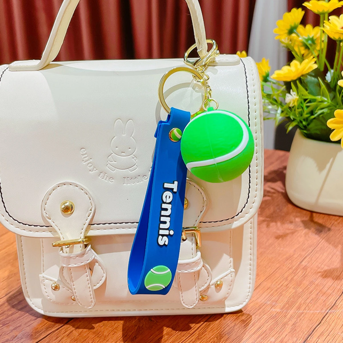 

Football, Basketball, Volleyball Series Keychain, Creative New Car Bag Pendant, Festival