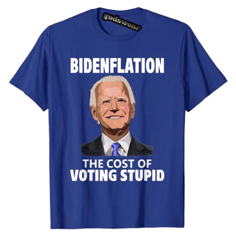 Joe Biden Inflation, Bidenflation The Cost of Voting Stupid T-Shirt Funny Political Jokes Tee Tops Men Clothing