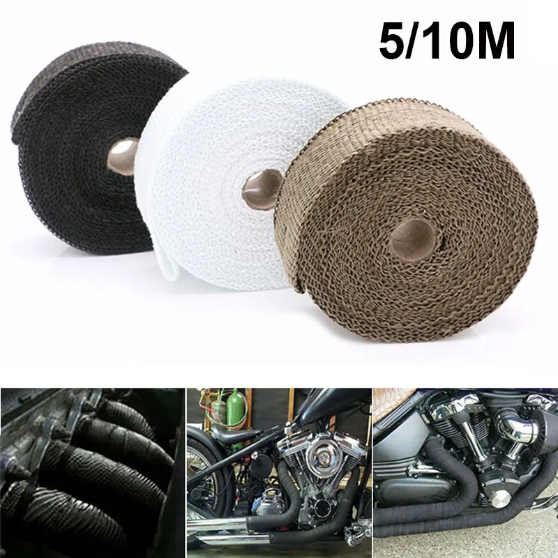 Motorcycle Exhaust Thermal Tape Heat Shield Cover For YAMAHA R6 2018 R6 2017 NMAX 155 FJR 1300 MT10 WR250F XMAX 125 HONDA SH 300