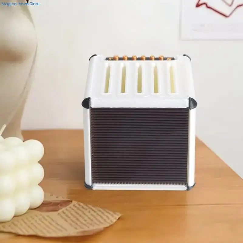 N2UB Creative 3D Printed Guitar Pick Storage Box Build-in Multiple Partition Inside for Easy Access Stylish Storage Display