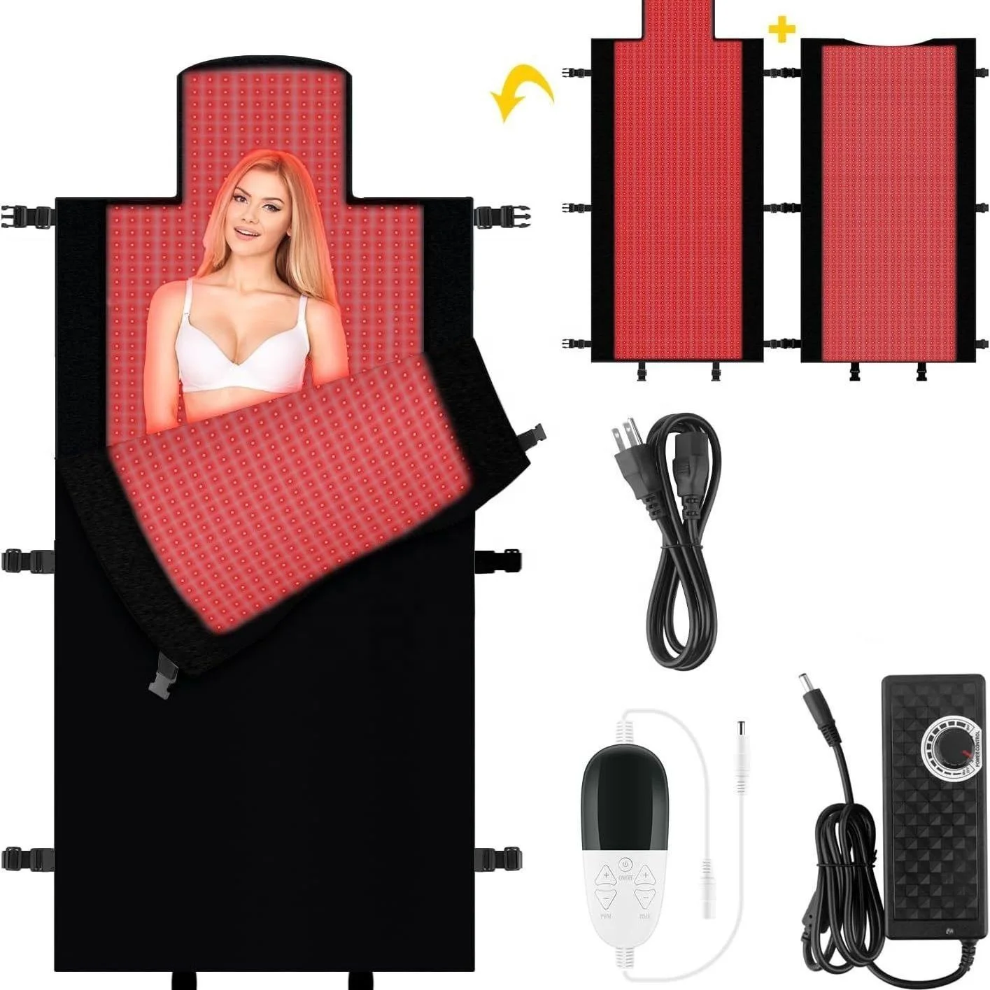 Infrared Light Therapy Mat, Full Body Red LED Blanket, Wireless Controller, EMF Free, Custom Logo, Pain Relief, Relaxation
