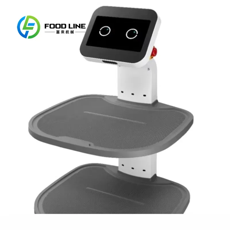 Customize Autonomous Delivery Robot Large Screen 40kg Payload Laser Navigation Auto Charge for RestaurantsCoffee Shops Fast Food