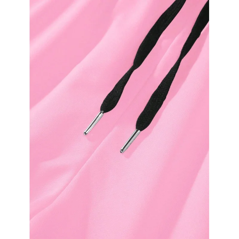 Men's Cartoon Bear Printed Short Sleeve Round Neck T-Shirt And Drawstring Waist Shorts Set, Summer