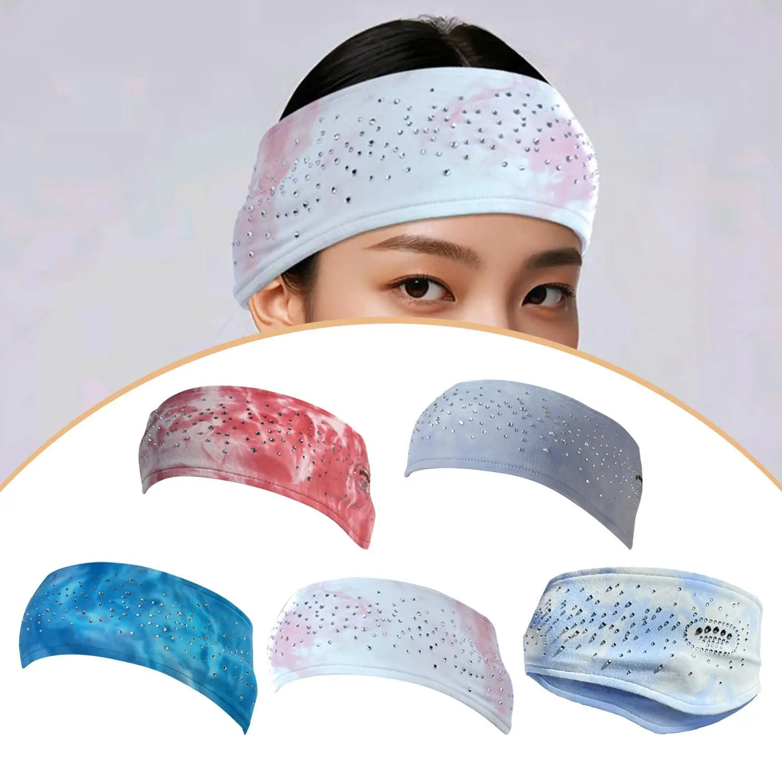 Figure Skating Headband Hair Band Versatile Protective Multifunctional Warm Lightweight Sweatband for Exercise Gym Soccer
