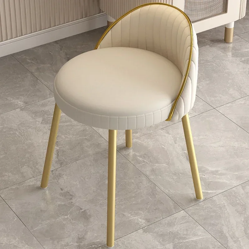 

L Living Room Bedroom Dressing Backrest Vanity Chairs Swivel Leisure Modern Simple Mobile Seat