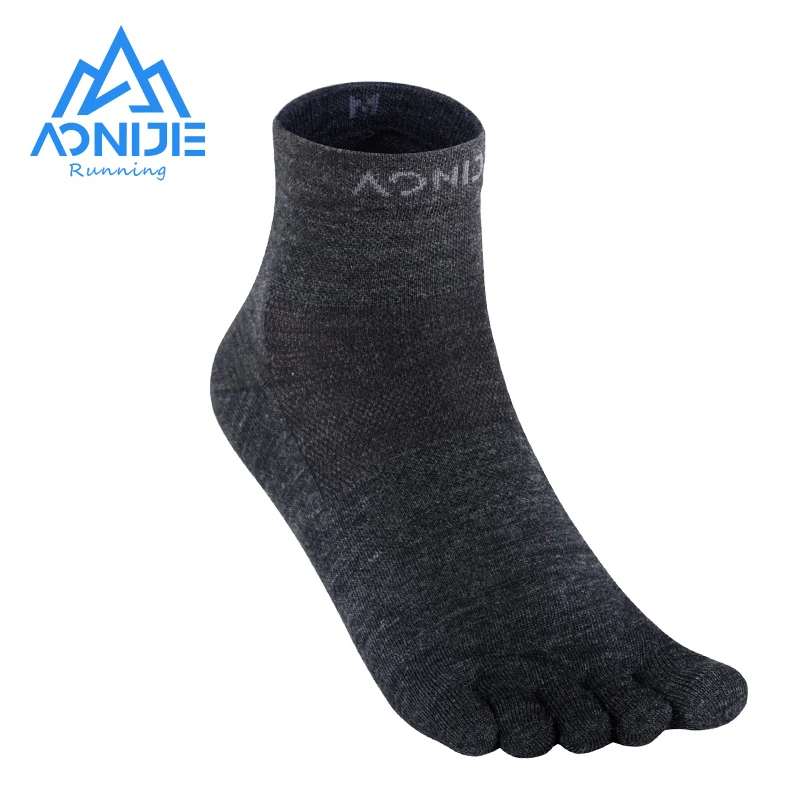 

Aonijie Unisex Woollen Middle Socks Quarter Five Toes Socks Invisible Socks E4822 E4823 For Trail Marathon Running Hiking