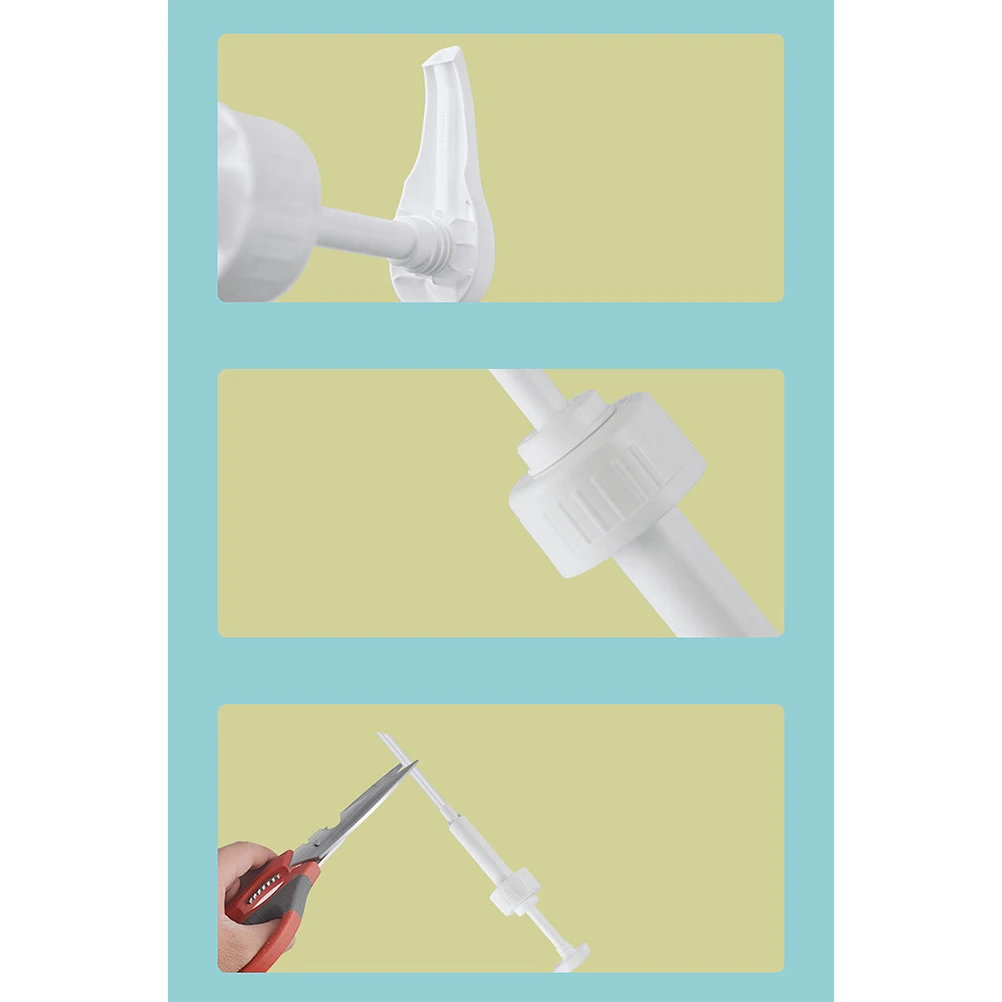 

1pc Press Pump Head Food Grade Long Nozzle Syrup Oil Extruder Dispenser Plastic For Soap Detergent Wax 8Ml White