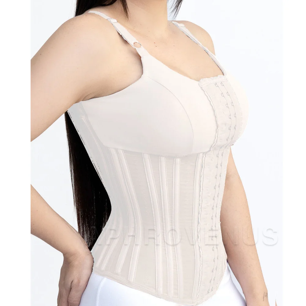 Fajas Colombianas High Compression Thin Shoulder Straps Tops with Bones &Hook-eyes Posture Correcting Shaper Corset  Shapewear