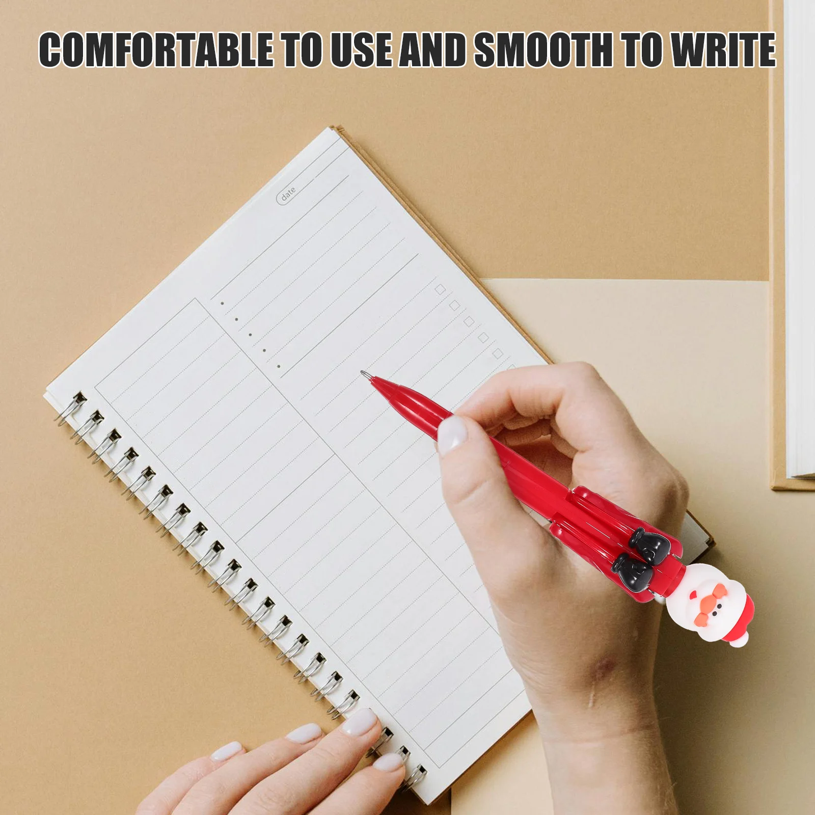 

Santa Claus Ballpoint Pen Creative Xmas Ink Pen Portable Office Writing Party Favor Cartoon Stationery for Students and Home