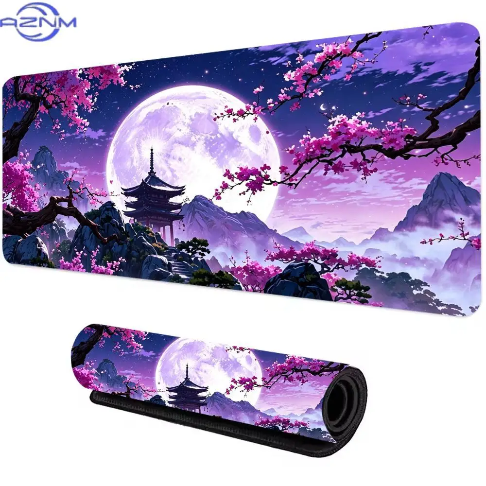 Sakura Scenery Mouse Pad Large Anti-Slip Rubber Gaming MousePad Durable Thick Seam Edge Suitable for Office and Gaming Desk Mats