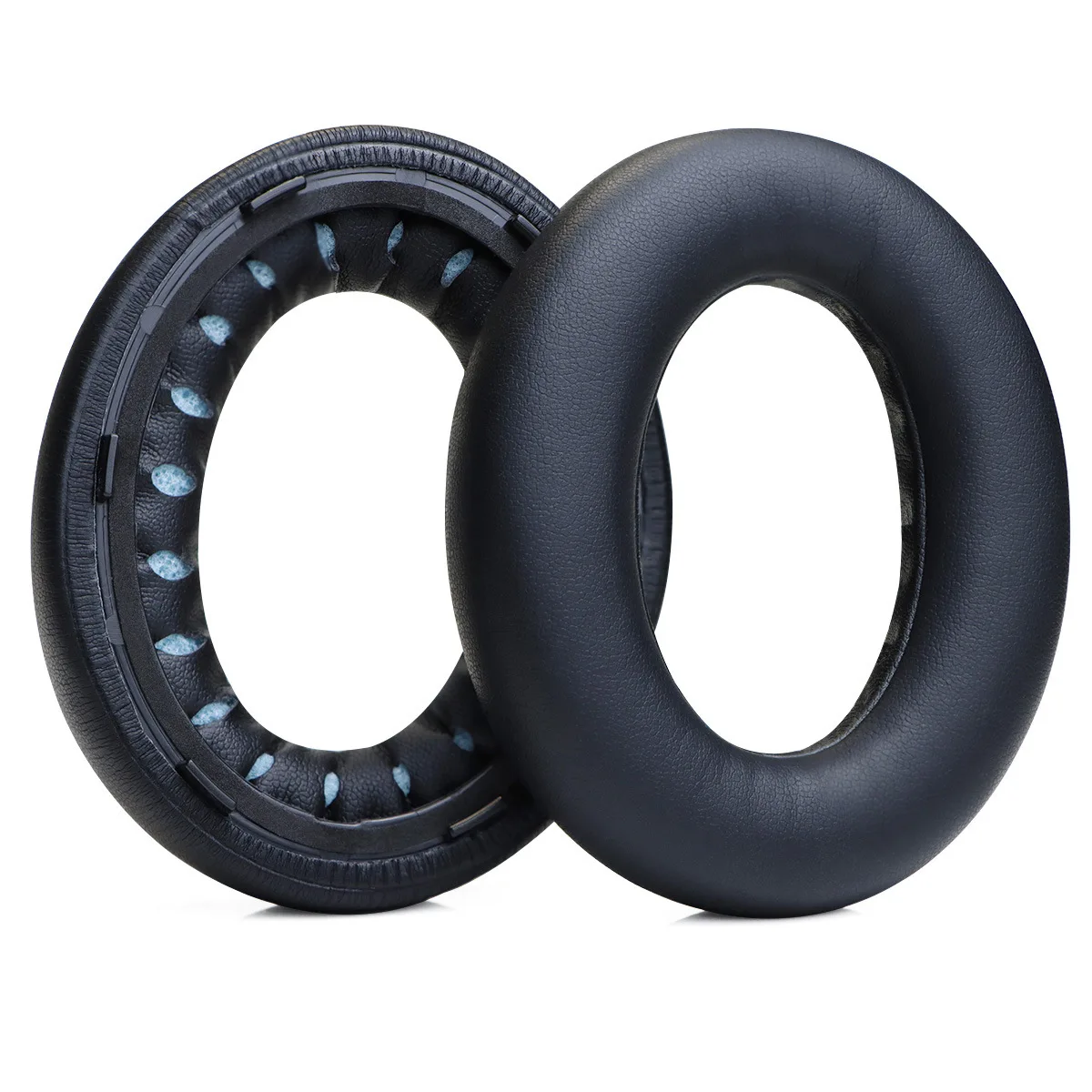 سماعات أذن بديلة لسماعات الرأس اللاسلكية فائقة الراحة (QC) ، وسادات الأذن ، وسائد مع البروتين الناعم ، والجلد ، والدن العالي