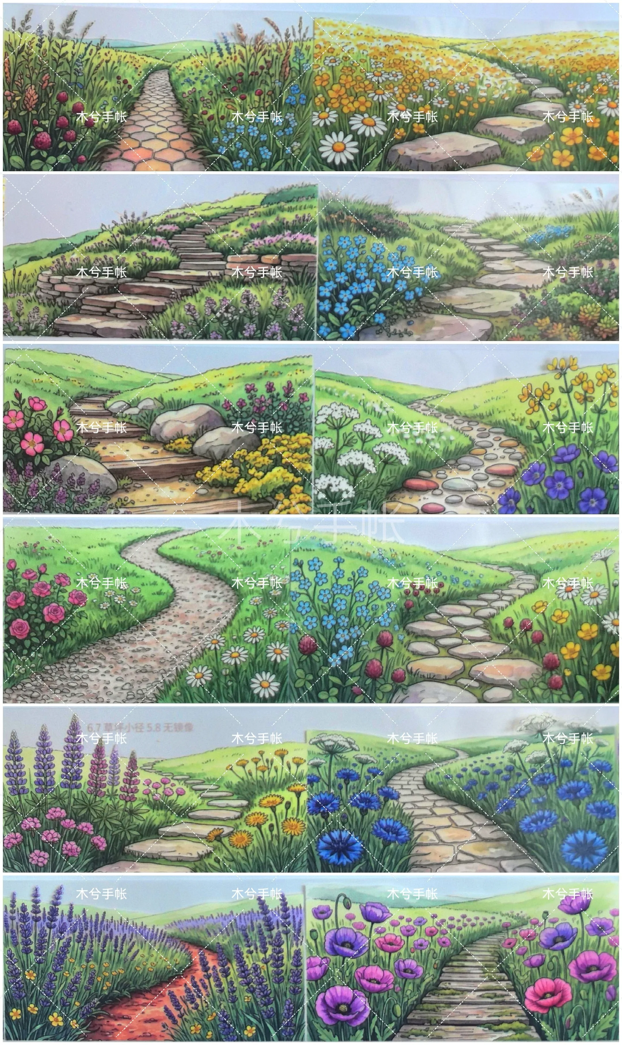 Zhai Mao Ju Limited Mixed Washi PET Tape Sample Landscape Scene Decorative Tape For Journal Scrapbooking DIY Craft