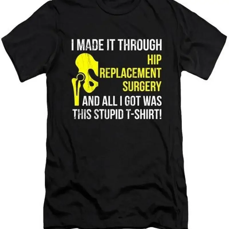 Get Well Hip Replacement Surgery Recovery Gag T-Shirt L 2XL Schneller Versand
