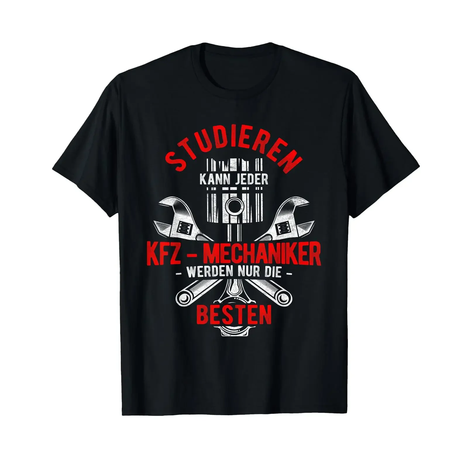 Study Can Everyone Mechanics Will Be Just the Best T Shirt black vintage Washed Unisex Slightly Top For Everyday Wear Soft