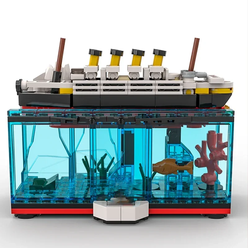 Moc blocos de construção filme modelo o afundando titanic tijolos técnicos diy montagem brinquedos construção para crianças presentes do feriado