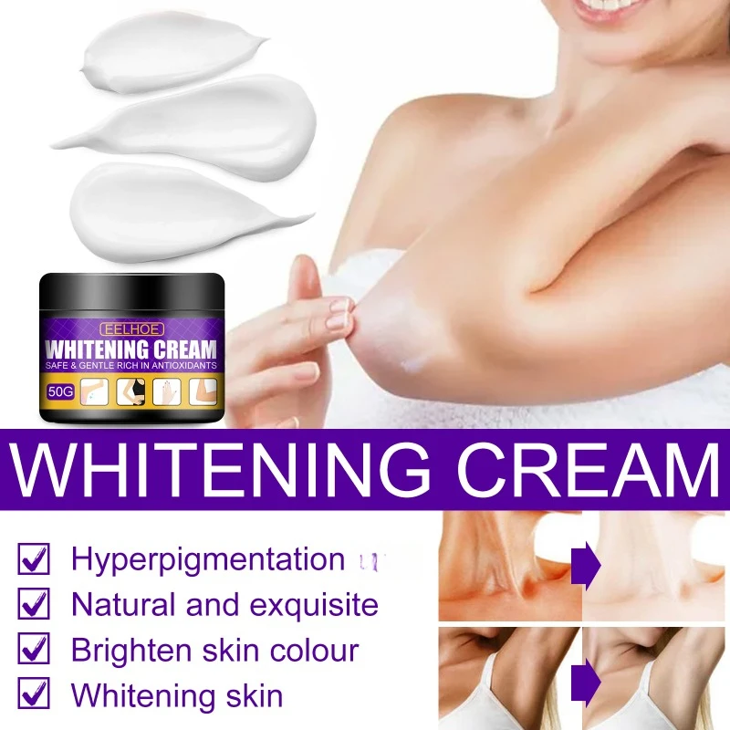 Whitening Cream Bleaching Face Body Lightening Cream Underarm Armpit Knee Elbow Legs dark Spots removal Melanin brighten skin