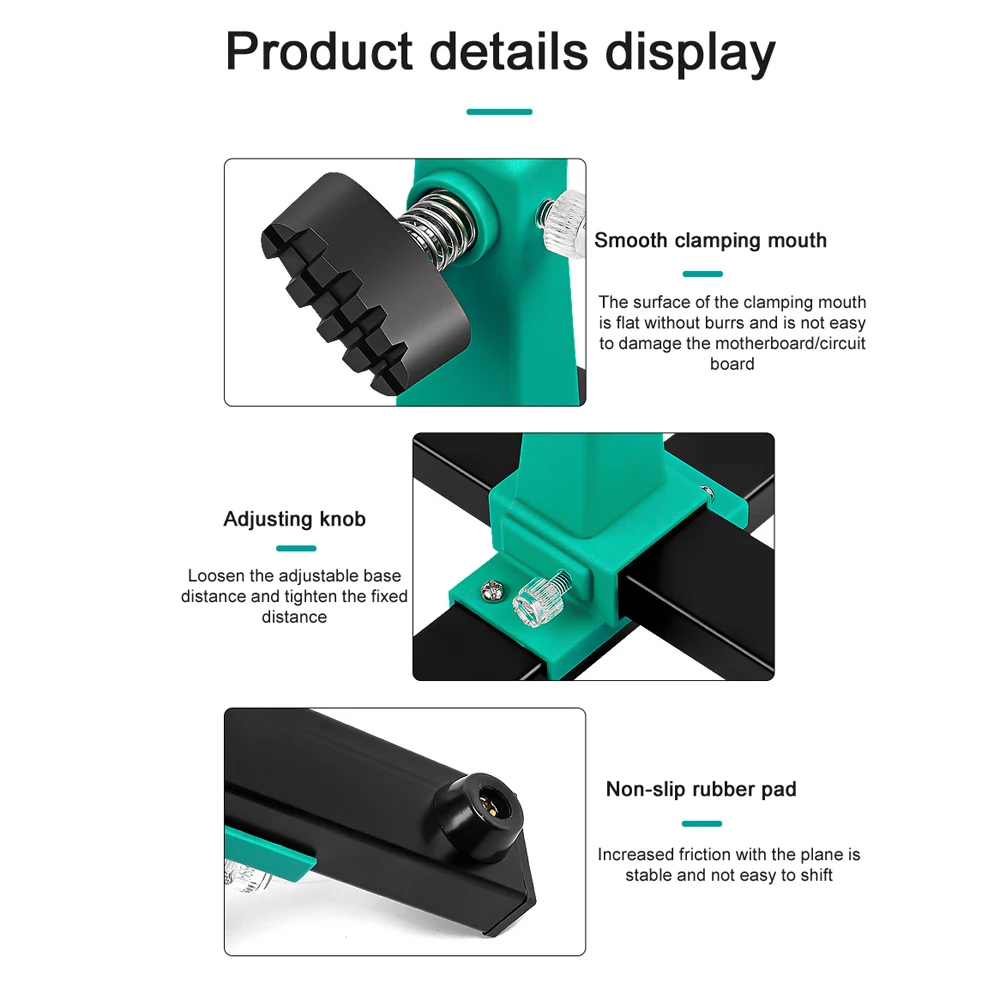 PCB Welding Bracket Circuit Board Welding Repairing Disassembly Fixture Adjustable MotherBoard Holder 360°Circuit Board Holder