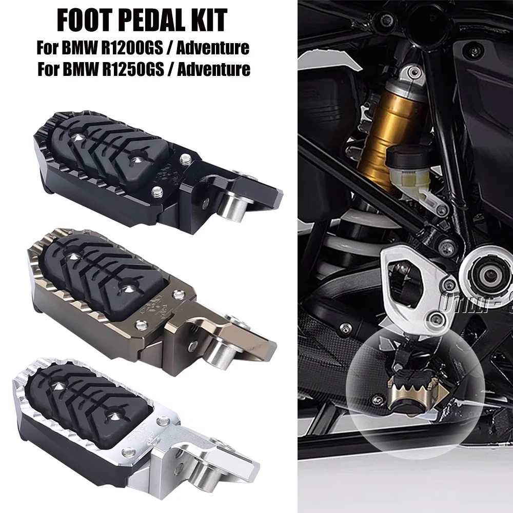 

New CNC Billet Wide Foot Pegs Pedals For BMW R1200GS ADV R 1200 GS 2016-2019 Footpegs R1250GS R 1250 GS Adventure 2020-2023