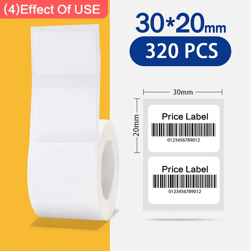 Niimbot B1 Witte Sticker 3/5/10 Rolls Waterdicht Papier Zelfklevend Label Wit Anti-Olie Voor B1 B21 Mini Thermische Printer Tape