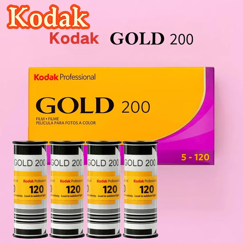 

Классическая Kodak Gold 200 GOLD 200 120 Среднеформатная профессиональная цветная отрицательная пленка 1-10 рулонов для пленочной камеры Holga 120N 120