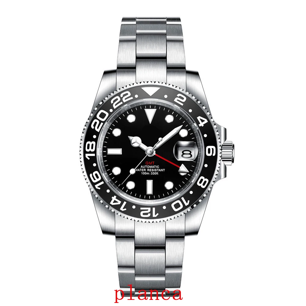 Orologio meccanico automatico luminoso da uomo da 40 mm con movimento NH34 in vetro zaffiro