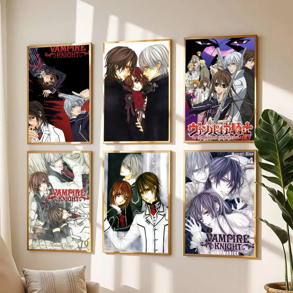 anime V-Vampire Knight-T Poster Modern Wall Decal for Living Room Cafe Office Bar and Bedroom