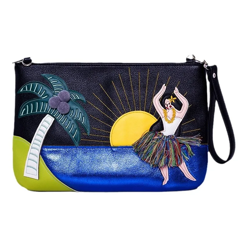 

Ladies' Handheld Bag 2024 New Fashionable Splicing Color Contrasting Envelope Bag Versatile Single Shoulder crossbody Chain Bag