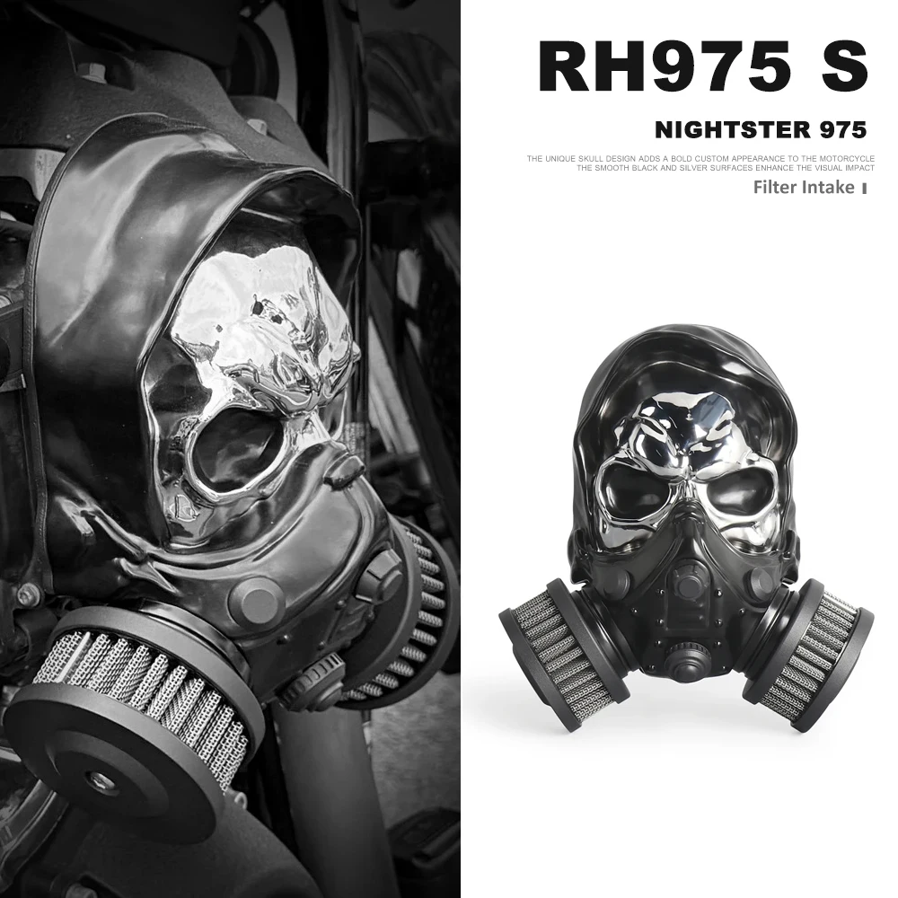 

Motorcycle RH975 S Accessories 2022 2023 2024 2025 System Intake Kit Skull High-Flow Air Filter Cleaner For Nightster 975
