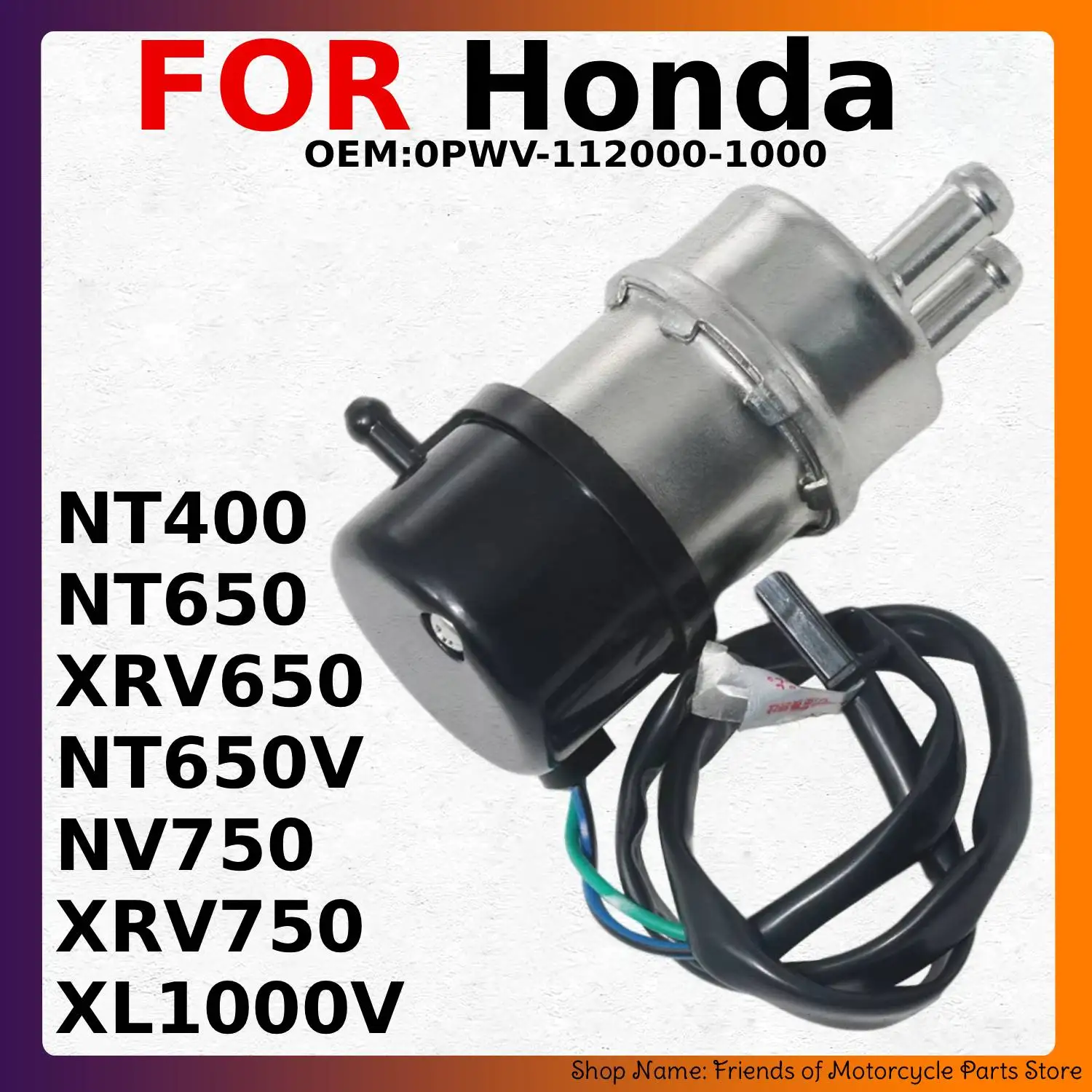 Moto Fuel Pump For Honda NT400 NT650 NT650 NT650A NT650AC XRV650 XRV750 16710-MN8-005 16710-MS8-005 16710-MAY-305  16710-MAY-622