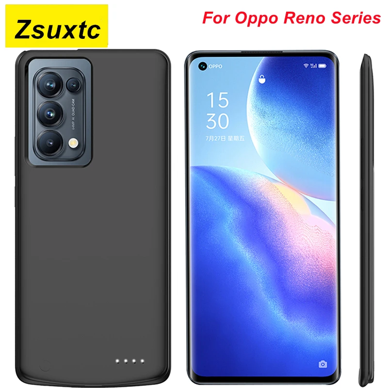 

10000Mah Power Case For OPPO Reno 6 2Z 3 4 5 Pro ACE Battery Charger Case Charging Phone Cover For OPPO Reno6 Powerbank Case