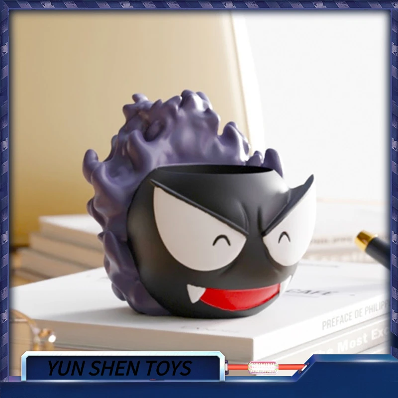 Anime Pokemon Gastly Creative Stationery Storage Pen Holder Action Figure Model Brush Pot Office Home Decor Toys Children Gift