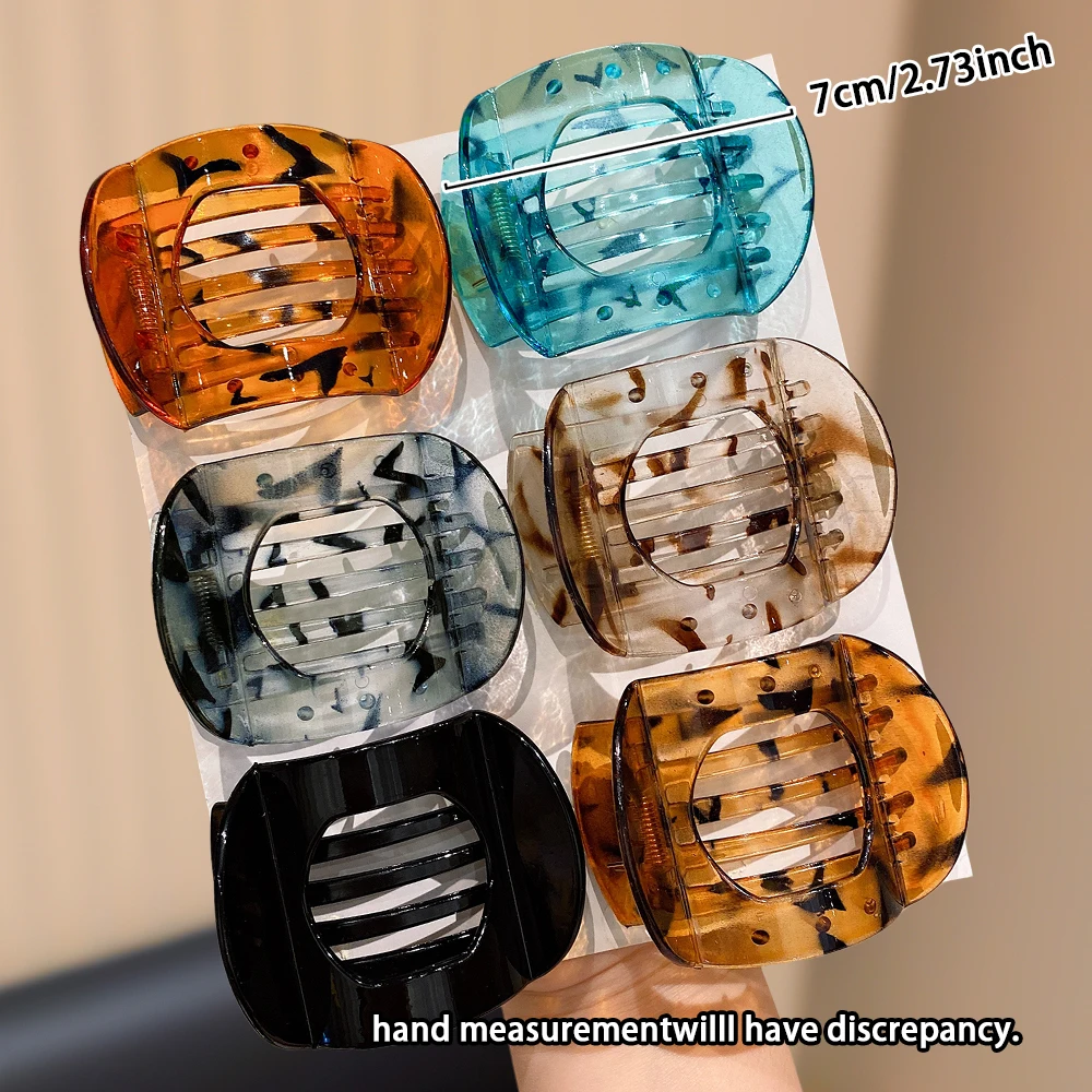 Épingles à cheveux demi-lune multicolores à motif irrégulier, cadeau élégant pour filles mignonnes, accessoires pour cheveux à la mode pour femmes, paquet de 6