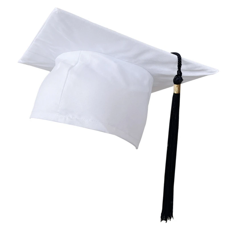 Tassels Graduation Hat Academic Doctoral Hat College Students Graduate Costume DXAA