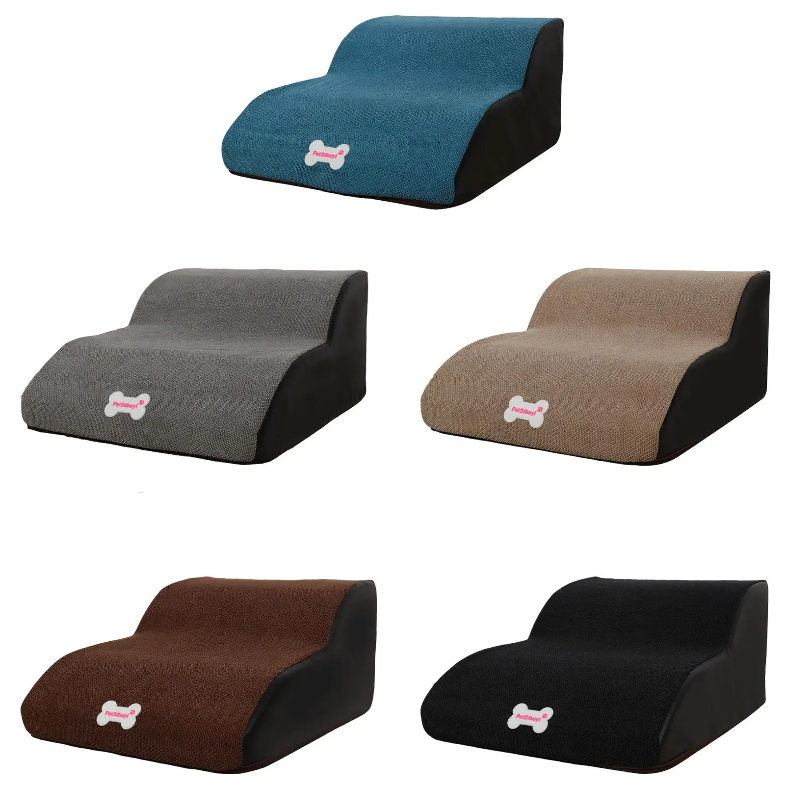 

Dog Stairs Pet Stairs Soft Non Slip Comfotable for High Bed and Couch with