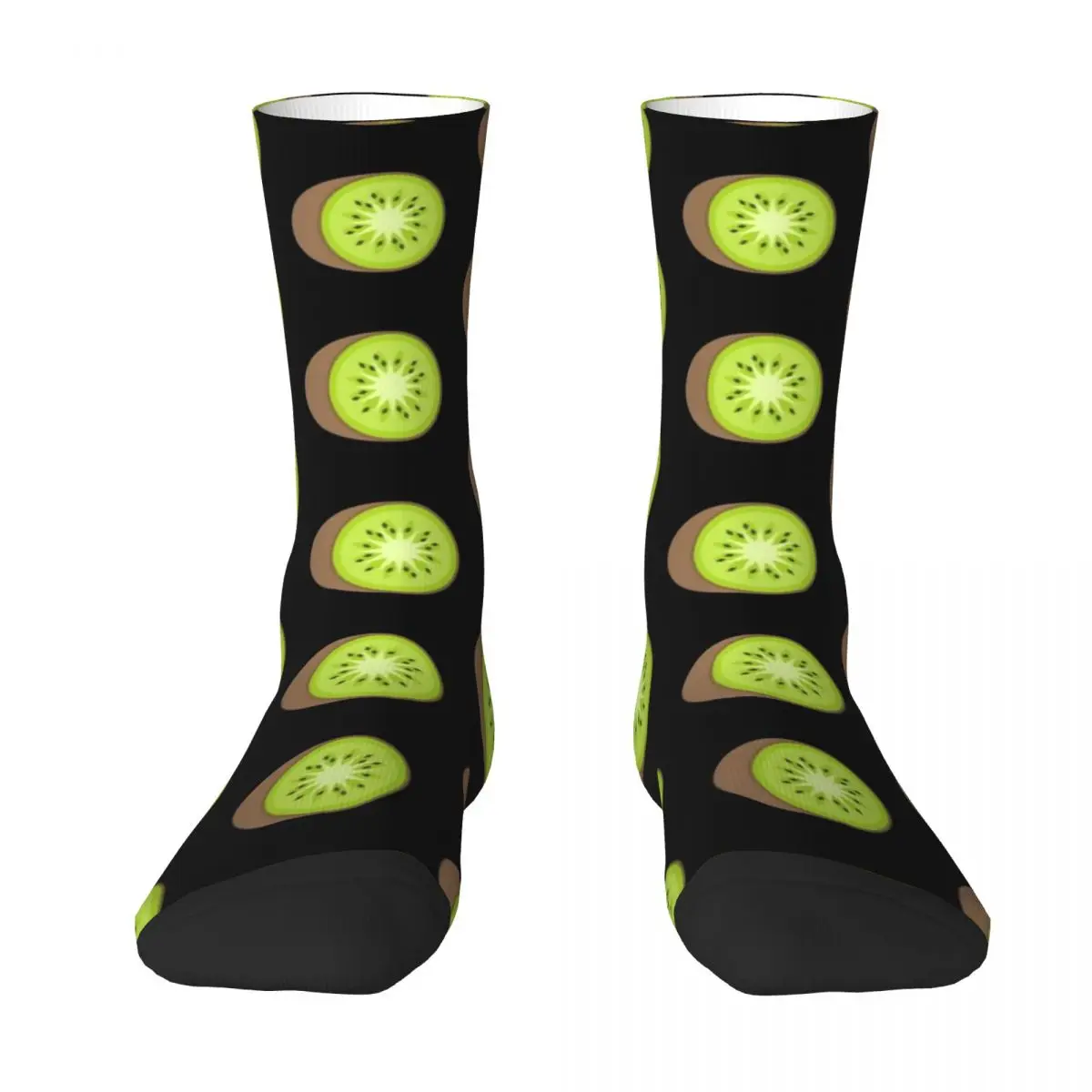 Kiwi Fruit Socks Green Fruits Kawaii Stockings Couple Medium Soft Cycling Socks Autumn Pattern Anti Skid Socks