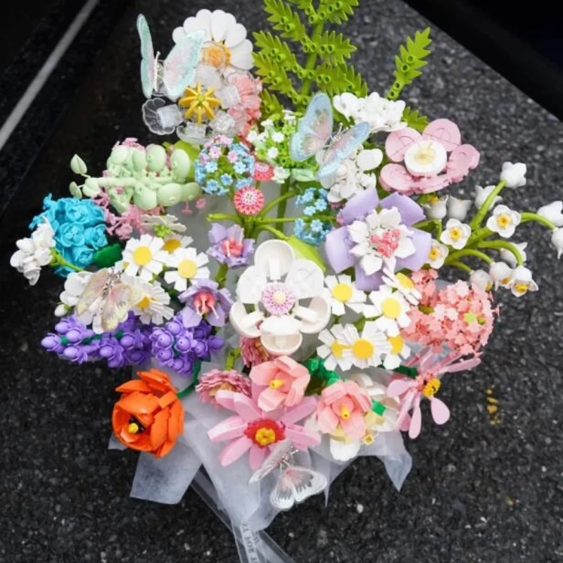 الهدايا اليدوية زهرة أبدية حقيقية Inbrixx بنة باقة الجسيمات Diy بها بنفسك محاكاة الجمعية حلية المعيشة