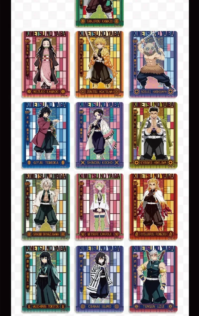 New Demon Slayer Cards Diamond Flash SSP SP Rare Card Tanjirou Kamado Nezuko Anime Character Collection Card Children Toy Gifts