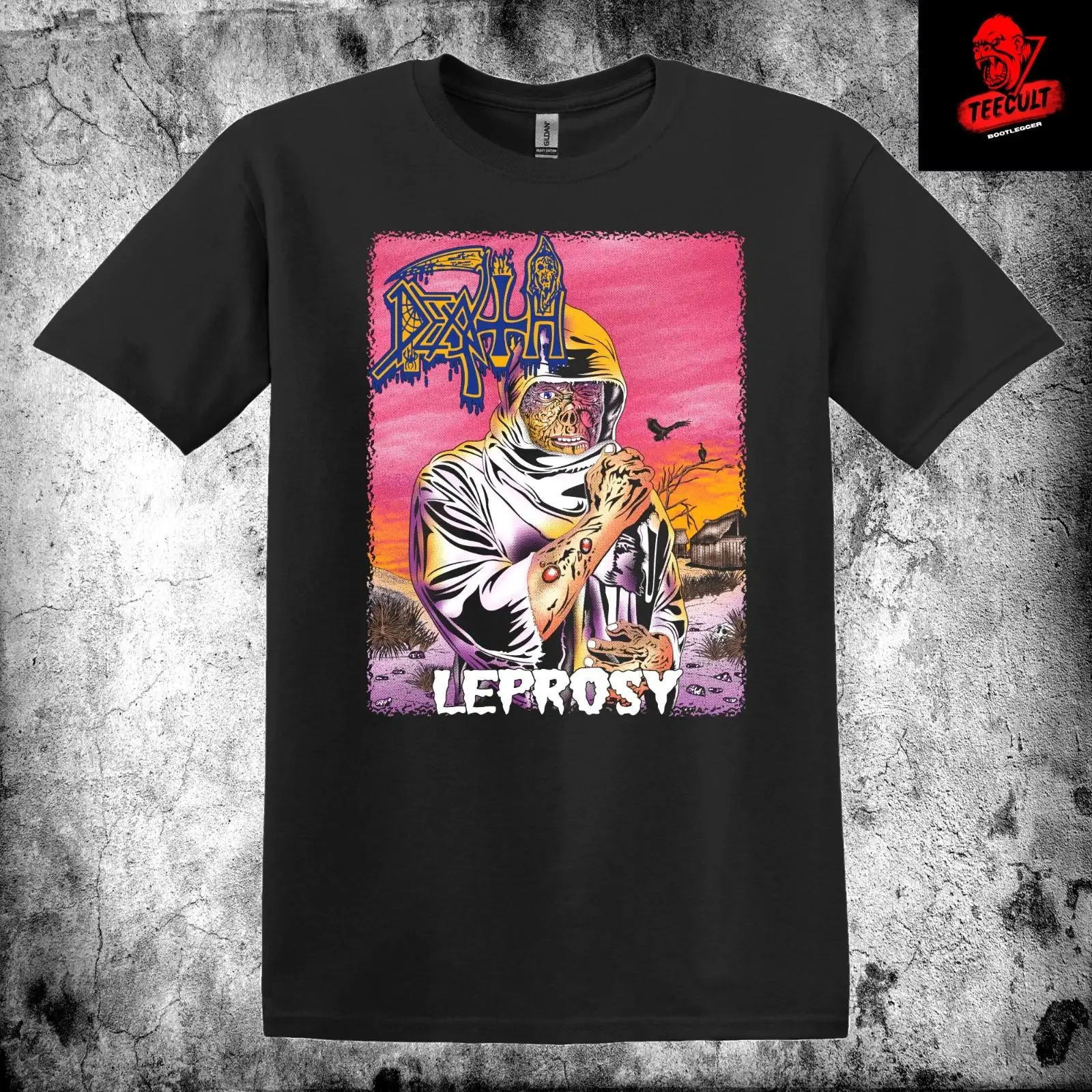Death 'Leprosy' Thrash Metal Rock Cotton Premium T Shirt S 3XL vintage Washed Stretched Stylish Top For Everyday Wear homme