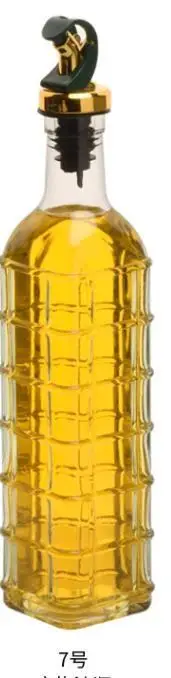 500ml Transparante Glazen Olijfoliefles Lekvrij Keuken Kruiden Sojasaus Azijn Drukklep Type Cruet Barbecue Fles