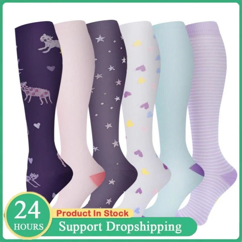 58 Styles New Sports Compression Socks for Leggings Running Pressure Soccer Adult Socks Network Red Pressure Nurse Men Socks