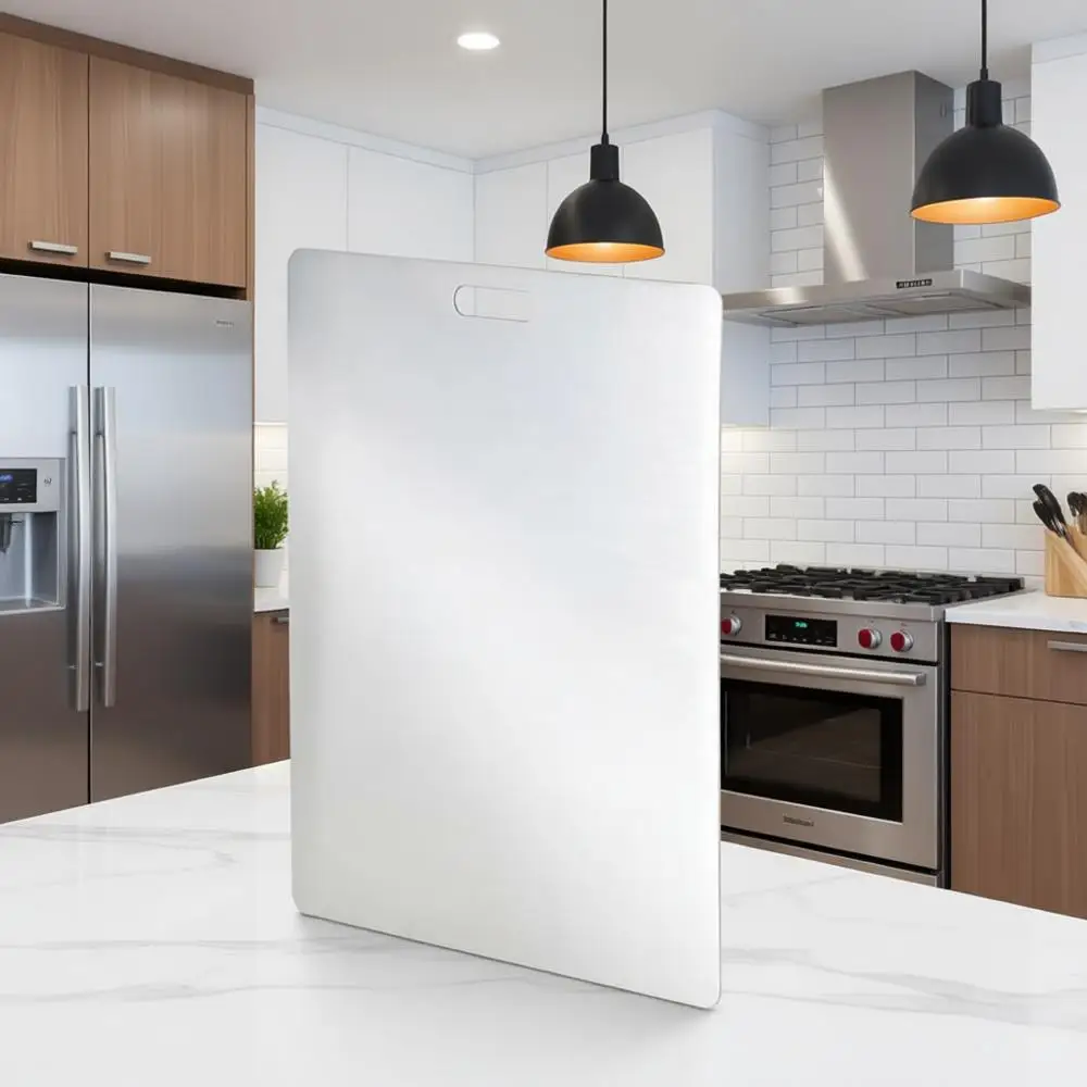 

Large 23.6 x 19.3 Stainless Steel Chopping Board, Ideal for Meat, Vegetables, Fruit, and Cheese, Easy Clean