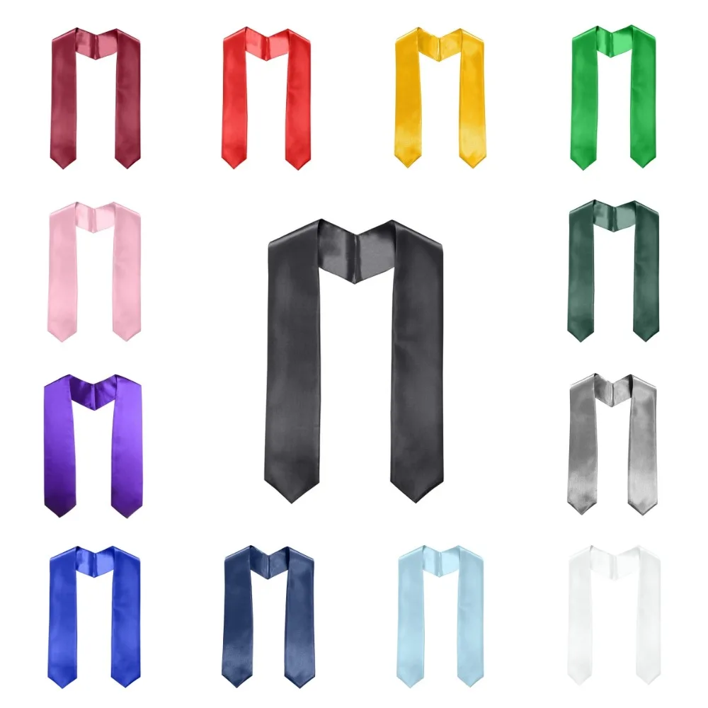 

Сплошной цвет, лента для выпускного сезона, элегантный этикетный плечевой ремень, выпускная почетная шелковая шаль