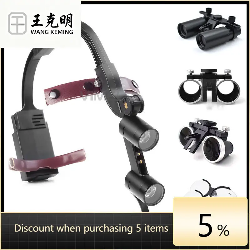 

6X den tal Loupes Светодиодная фара Лампа стоматолога с 2,5X 3,5X хирургическим увеличением Бинокулярная лупа den tal увеличительное стекло