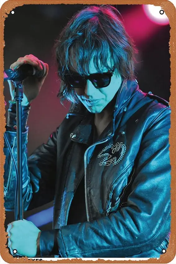 The Strokes Julian Casablancas T in the Park 2011 Retro Poster 12 x 8 Inches Vintage Metal Tin Sign for Home, Bathroom, Living R