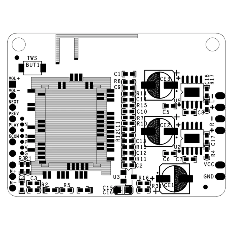 QCC5125 LDAC Stereo Audio Module App Name Change Password EQ BT5.1 APTXLL APTXHD Amplifier with Boost 5/6/8W NO Call-ELEC