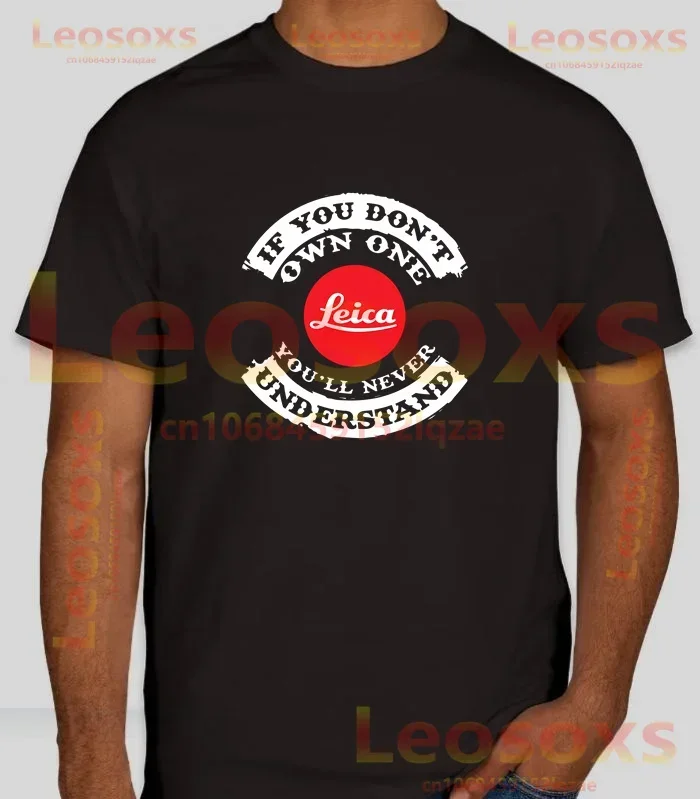 

Men's Summer Casual Cotton Printed Leica Leosoxs T-Shirt Simple and Comfortable Women's Short Sleeve