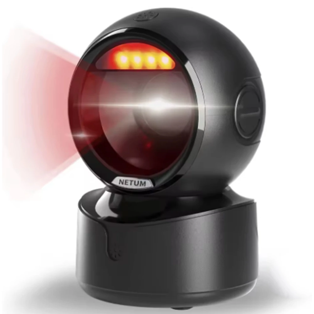 M05K  Desktop 2D QR Barcode Scanner, A5 Hands-Free Omnidirectional USB Big Barcode Reader 1D QR Screen Barcodes Scanning