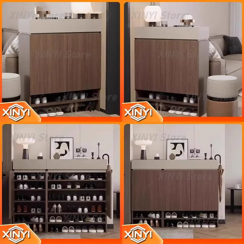 Vertical Shoe Shelf Organizer Stackable Mobile Display Cabinet Space Saving Shoe Storage for Designer Bedroom Zapatero Salon