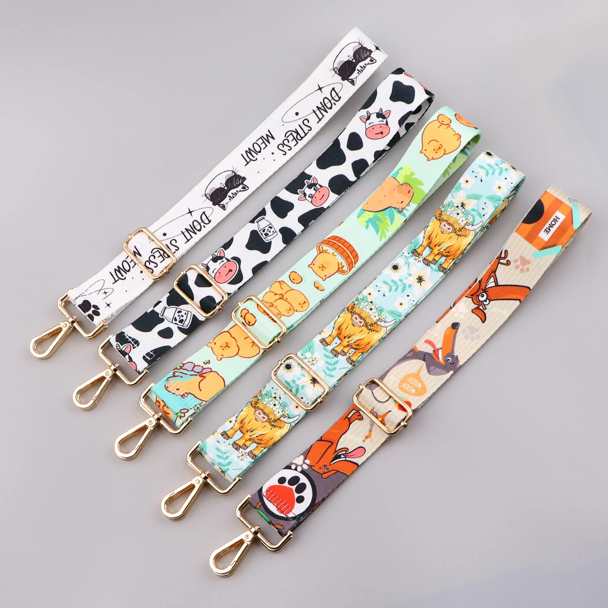 Cute Capybara Bag Strap Cartoon Cat Straps for Crossbody Messenger Shoulder Bag Accessories Dachshund Adjustable Belts Straps